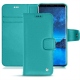Samsung Galaxy S9 leather case - Bleu fluo