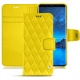 Custodia in pelle Samsung Galaxy S9 - Jaune fluo - Couture
