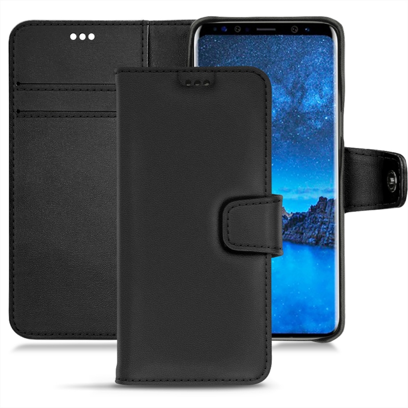 가죽 커버 Samsung Galaxy S9 - Noir PU