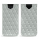 가죽 커버 Samsung Galaxy S9 - Gris - Couture ( Nappa - Pantone W428C ) 