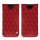 Pochette cuir Samsung Galaxy S9 - Rouge - Couture ( Nappa - Pantone 199C ) 