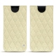 가죽 커버 Samsung Galaxy S9 - Ivoire - Couture ( Sleek P C12 - White ) 