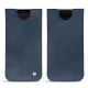가죽 커버 Samsung Galaxy S9 - Jean vintage ( Roughtcut - Pantone 285U  ) 