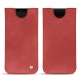 Samsung Galaxy S9 leather pouch - Cerise vintage ( Pantone 185C ) 