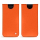 Samsung Galaxy S9 leather pouch - Orange fluo