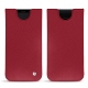 Samsung Galaxy S9 leather pouch - Rouge passion