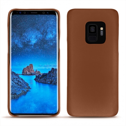 가죽 커버 Samsung Galaxy S9Marron ( Nappa - Pantone #8B4720 ) 