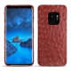 Samsung Galaxy S9 leather cover - Autruche ciliegia