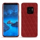 Coque cuir Samsung Galaxy S9 - Tomate - Couture ( Pantone 187C ) 