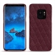 Capa em pele Samsung Galaxy S9 - Lie de vin - Couture ( Pantone 5115C ) 