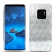 Coque cuir Samsung Galaxy S9 - Platinium - Couture