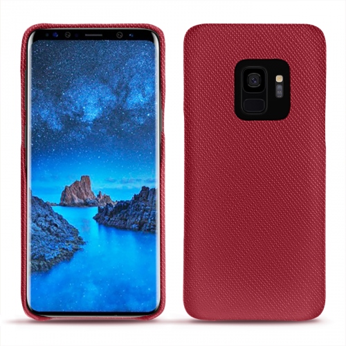 가죽 커버 Samsung Galaxy S9Rouge passion ( Pantone #a6192e ) 