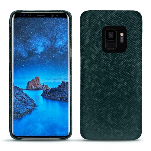 가죽 커버 Samsung Galaxy S9Vert séduisant ( Pantone #1d3c34 ) 