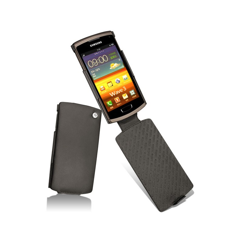 Housse cuir Samsung GT-S8600 Wave 3  - Noir ( Nappa - Black ) 