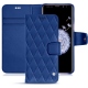 Custodia in pelle Samsung Galaxy S9+ - Bleu océan - Couture ( Nappa - Pantone 293C ) 