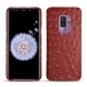 Coque cuir Samsung Galaxy S9+ - Autruche ciliegia