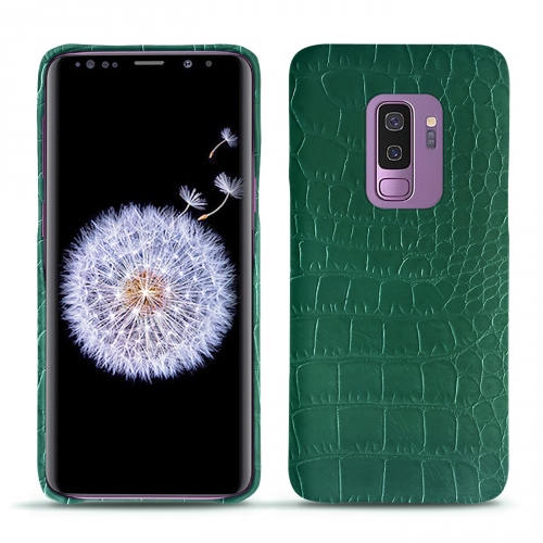 Funda de piel Samsung Galaxy S9+Crocodile pino ( Pantone #173F35 ) 