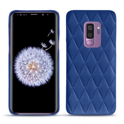 Funda de piel Samsung Galaxy S9+Bleu océan - Couture ( Nappa - Pantone #15458a) 