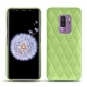 Coque cuir Samsung Galaxy S9+ - Vert olive - Couture ( Nappa - Pantone 578U ) 