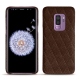Samsung Galaxy S9+ leather cover - Châtaigne - Couture ( Pantone 476C ) 