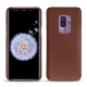 Samsung Galaxy S9+ leather cover - Marron délicat
