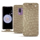 Housse cuir Samsung Galaxy S9+ - Autruche desert