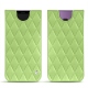 Samsung Galaxy S9+ leather pouch - Vert olive - Couture ( Nappa - Pantone 578U ) 