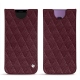Samsung Galaxy S9+ leather pouch - Lie de vin - Couture ( Pantone 5115C ) 