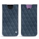 Samsung Galaxy S9+ leather pouch - Jean vintage - Couture