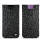 Samsung Galaxy S9+ leather pouch - Autruche nero