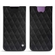 Samsung Galaxy S9+ leather pouch - Negre poudro - Couture
