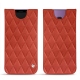 Samsung Galaxy S9+ leather pouch - Arange clouquié - Couture