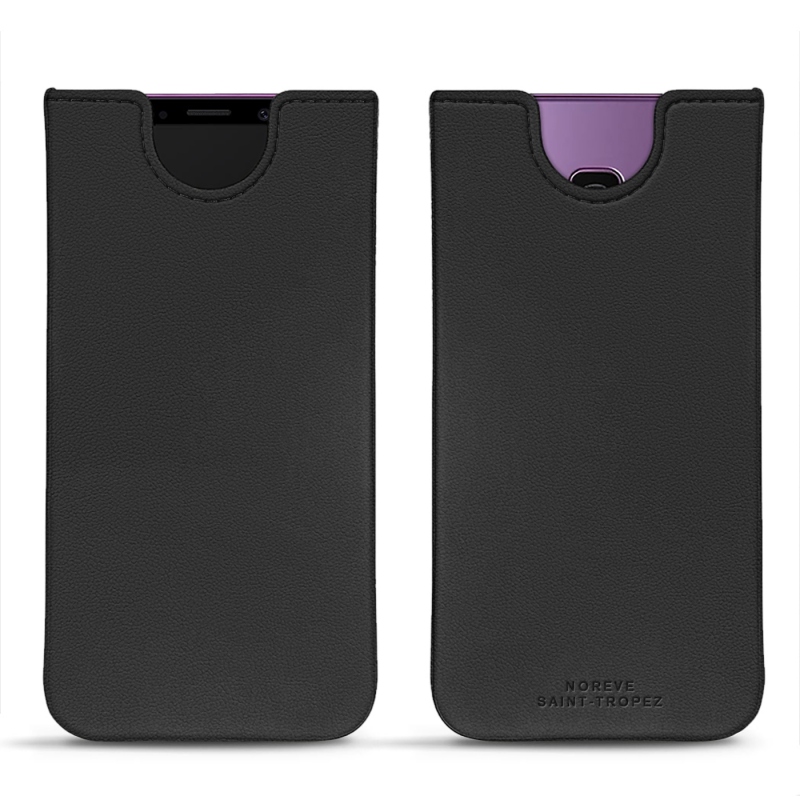 Samsung Galaxy S9+ leather pouch - Noir PU