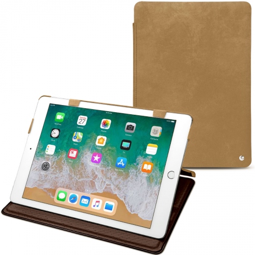 Lederschutzhülle Apple iPad 9.7' (2018)Sable vintage ( Pantone #9b7340 ) 
