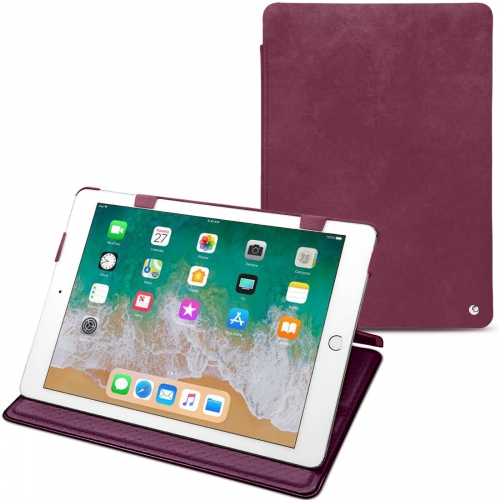 Lederschutzhülle Apple iPad 9.7' (2018)Prune vintage ( Pantone #612434 ) 