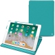 Apple iPad 9.7" (2018) leather case - Bleu fluo