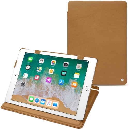 Lederschutzhülle Apple iPad 9.7' (2018)Castan esparciate ( Pantone #824F2A )