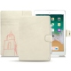 Apple iPad 9.7" (2018) leather case - Blanc escumo