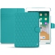 Housse cuir Apple iPad 9.7" (2018) - Bleu fluo - Couture