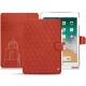 Apple iPad 9.7" (2018) leather case - Arange clouquié - Couture