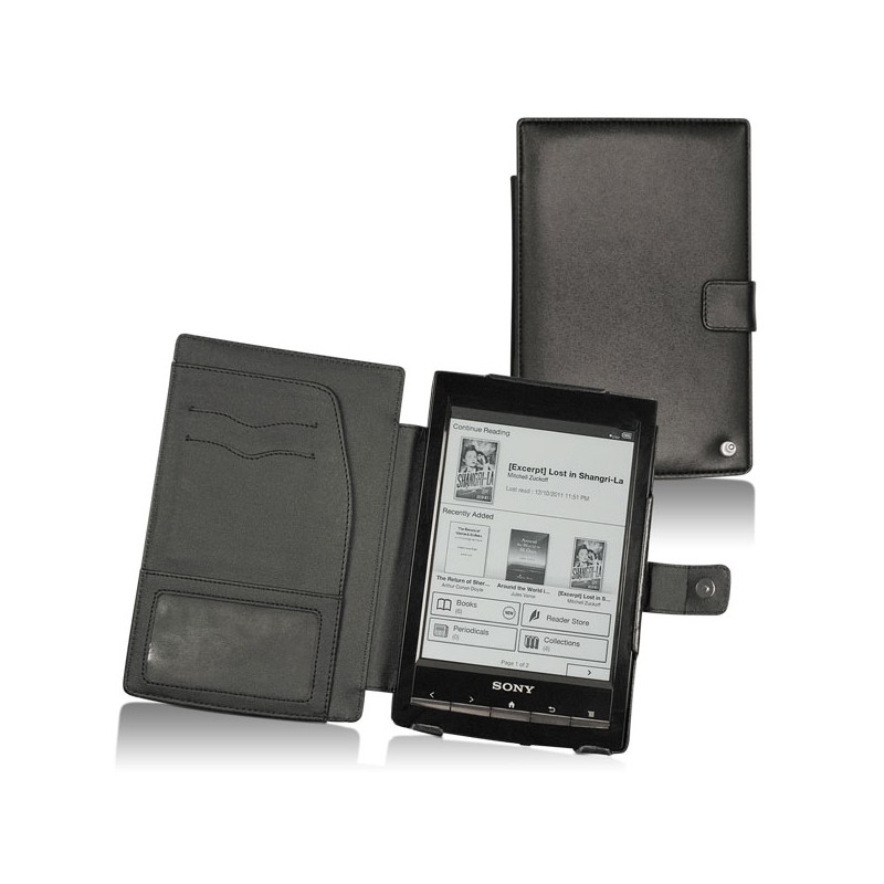 Sony Reader PRS-T1  leather case - Noir ( Nappa - Black ) 