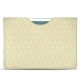 Apple iPad 9.7" (2017) leather pouch - Ivoire - Couture ( Sleek P C12 - White ) 