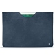 Pochette cuir Apple iPad 9.7" (2018) - Jean vintage ( Roughtcut - Pantone 285U  ) 
