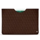 Apple iPad 9.7" (2018) leather pouch - Châtaigne - Couture ( Pantone 476C ) 