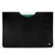 Pochette cuir Apple iPad 9.7" (2018) - Crocodile nero