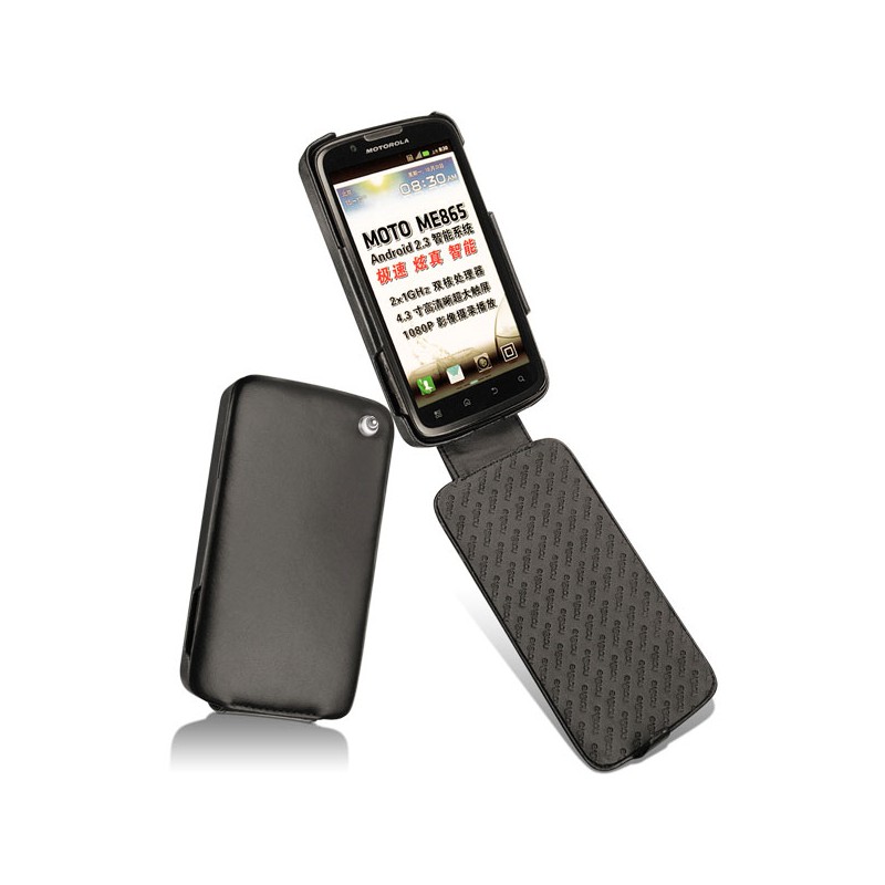Housse cuir Motorola Atrix 2 4G ME865  - Noir ( Nappa - Black ) 