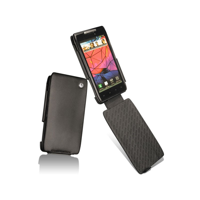 Housse cuir Motorola RAZR XT910  - Noir ( Nappa - Black ) 