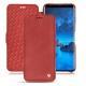 Samsung Galaxy S9 leather case - Cerise vintage ( Pantone 185C ) 