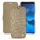Samsung Galaxy S9 leather case - Autruche desert