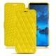 가죽 커버 Samsung Galaxy S9 - Jaune fluo - Couture